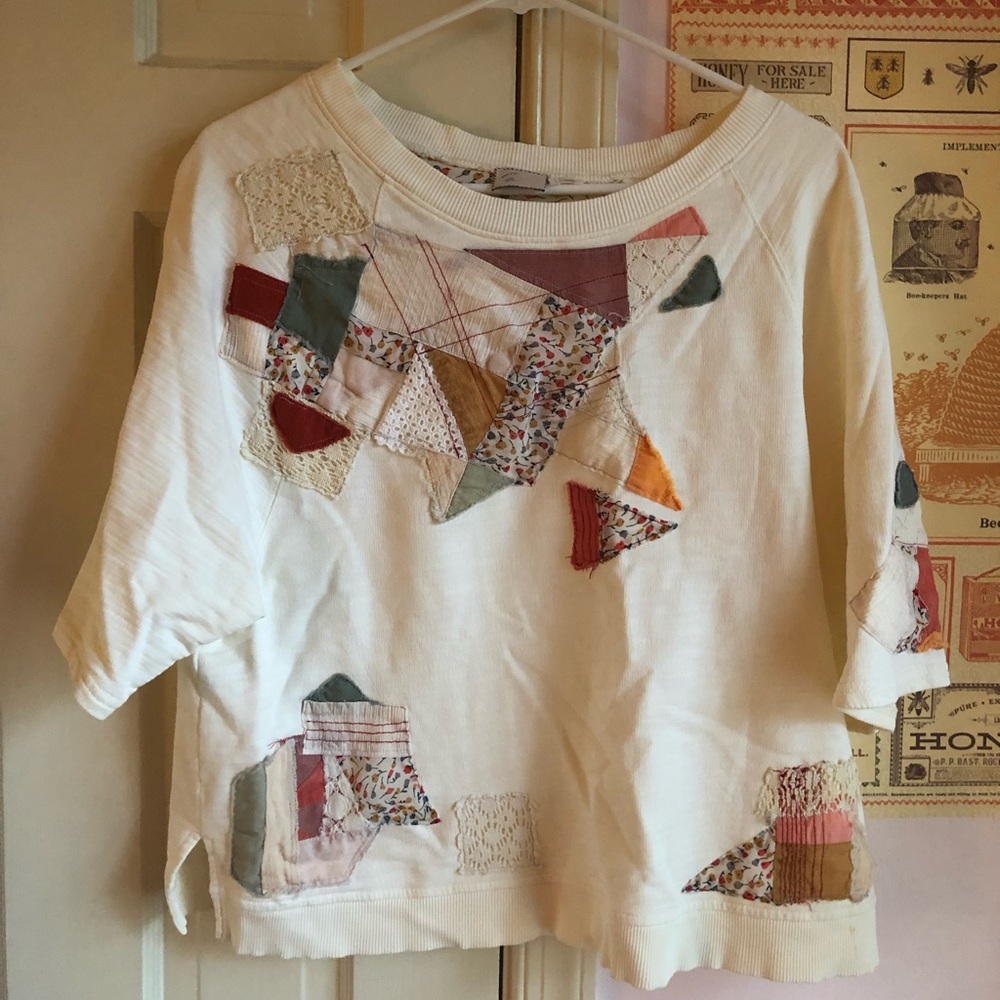 anthropologie patchwork top